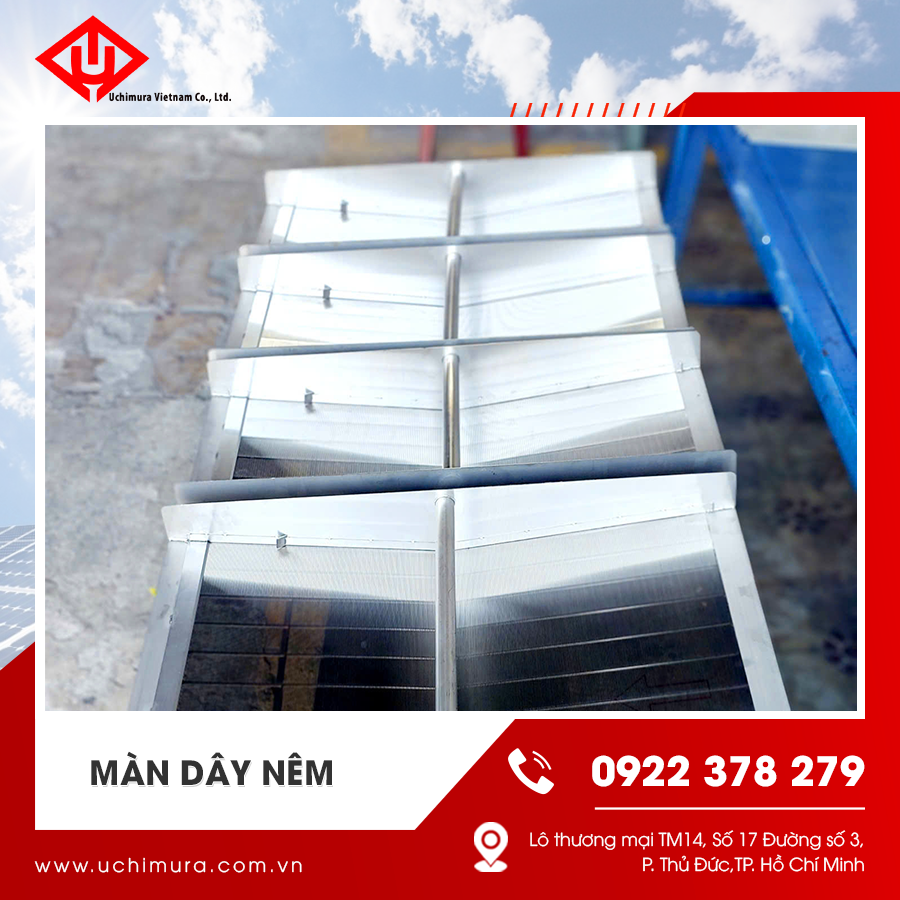 Với cấu trúc khe hở chính xác, màng dây nêm giúp tách lọc chất rắn tốt Với cấu trúc khe hở chính xác, màng dây nêm giúp tách lọc chất rắn tốt