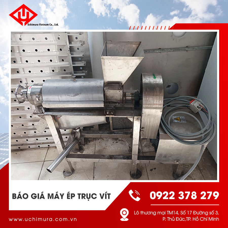 Thiết kế chắc chắn, máy ép trục vít hoạt động bền bỉ, ít hao mòn, dễ bảo trì