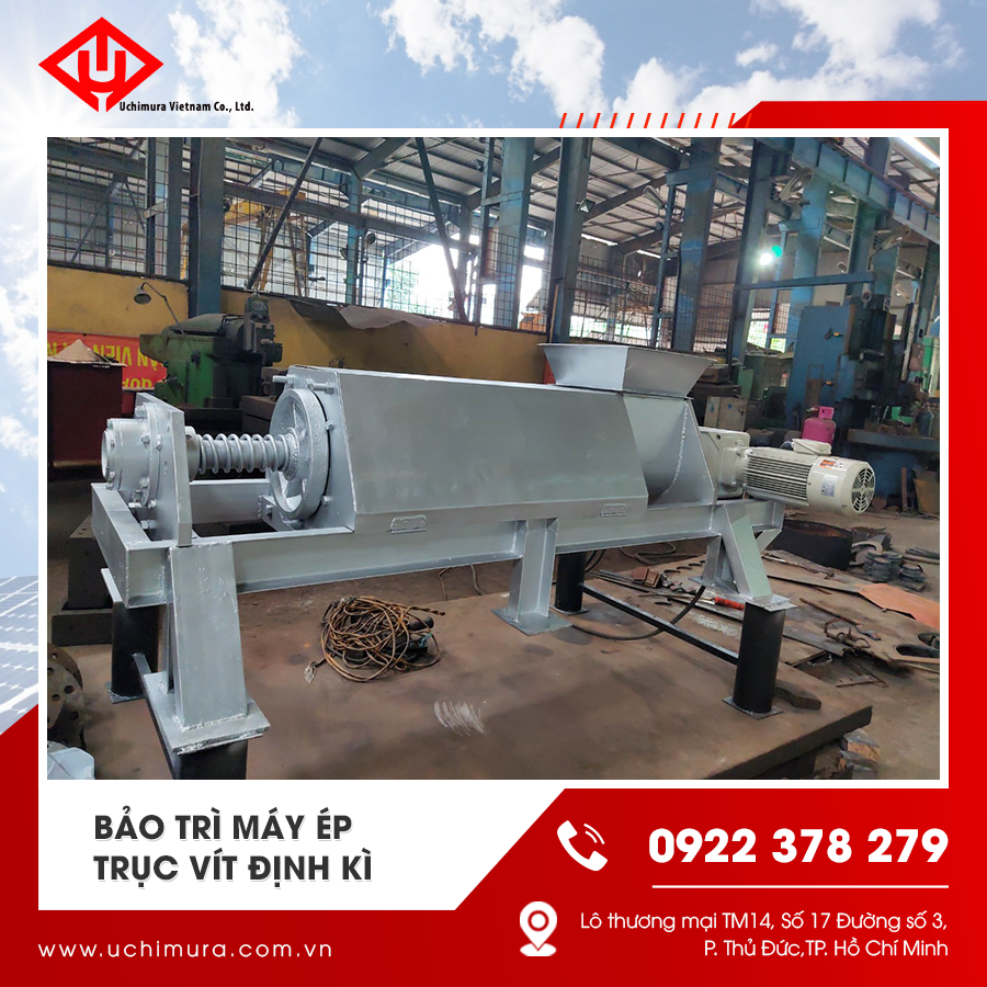 Bảo trì máy ép trục vít định kỳ giúp thiết bị vận hành ổn định, kéo dài tuổi thọ