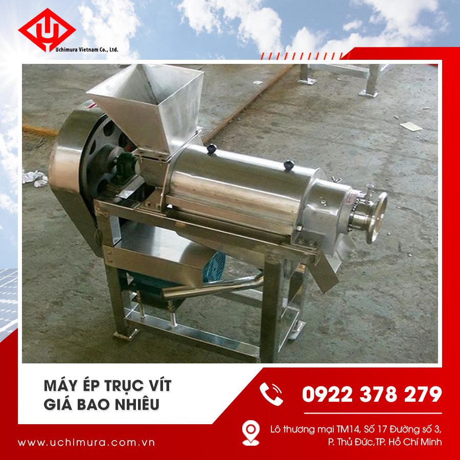 Thiết kế hiện đại, máy ép trụ vít vận hành liên tục, tiết kiệm năng lượng