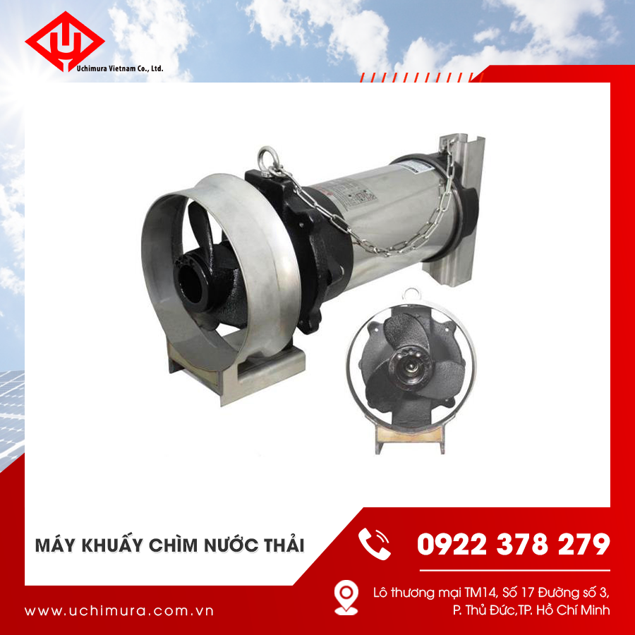 Thiết kế nhỏ gọn, máy khuấy chìm nước thải dễ lắp đặt dưới nước, hoạt động êm ái Thiết kế nhỏ gọn, máy khuấy chìm nước thải dễ lắp đặt dưới nước, hoạt động êm ái