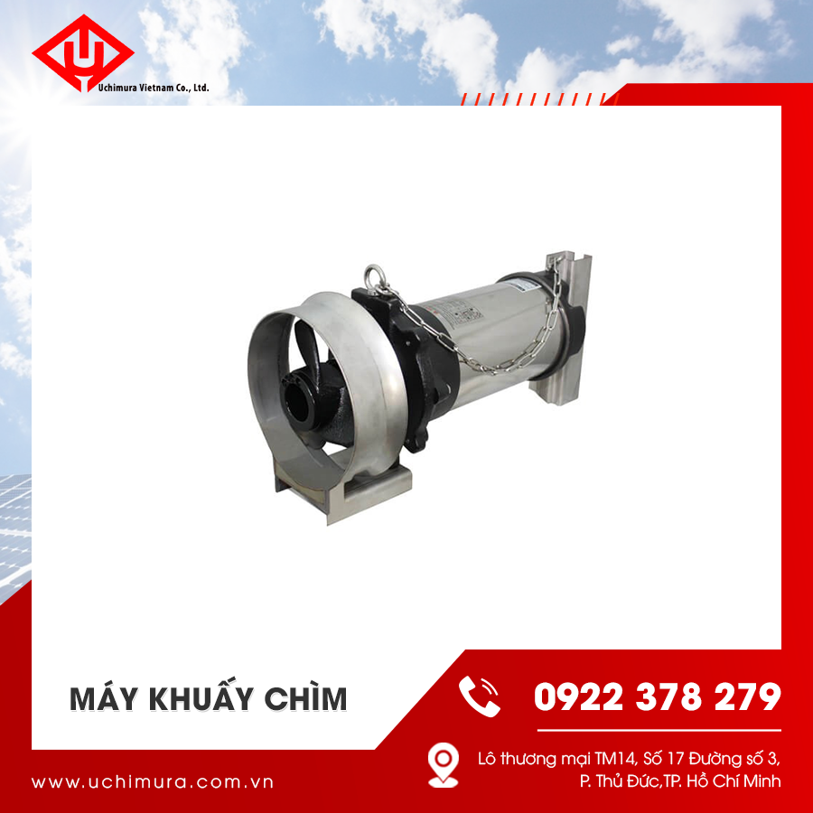 Với thiết kế nhỏ gọn, máy khuấy chìm dễ lắp đặt, hoạt động ổn định Với thiết kế nhỏ gọn, máy khuấy chìm dễ lắp đặt, hoạt động ổn định