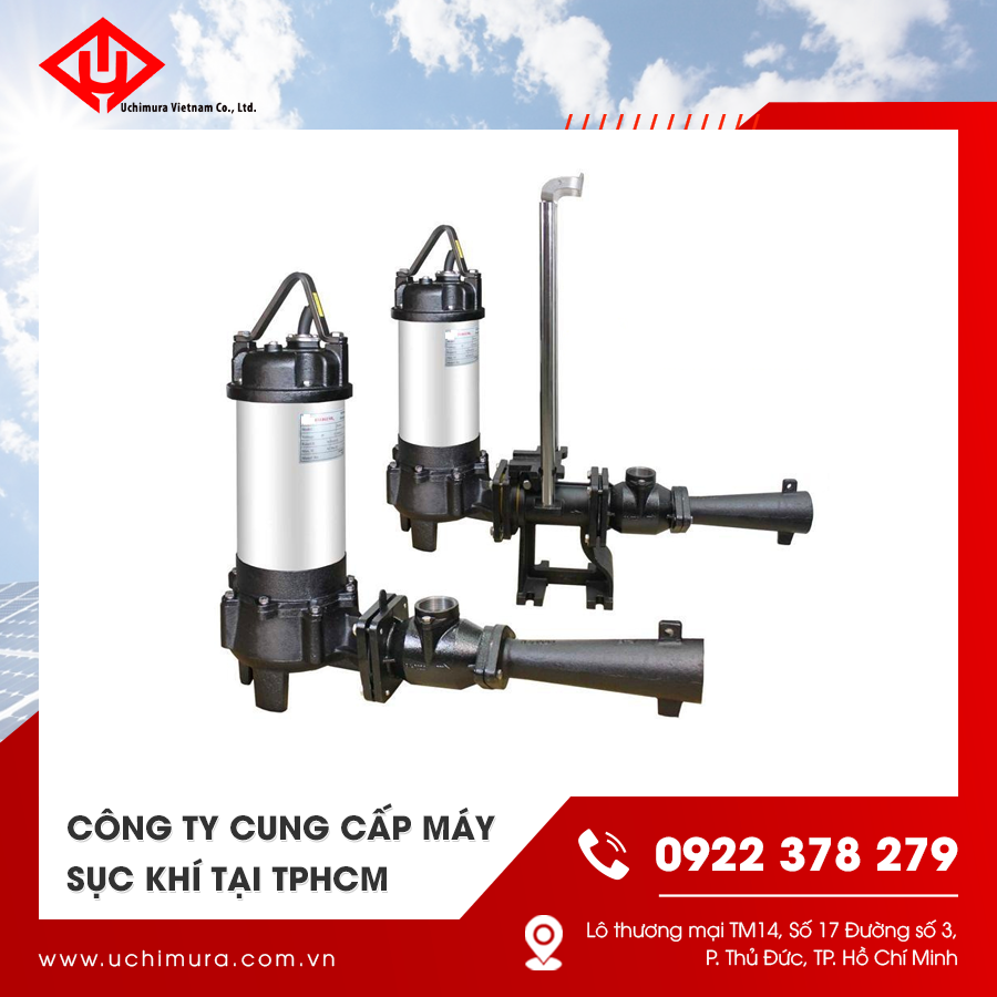 Máy sục khí công nghiệp do Uchimura cung cấp